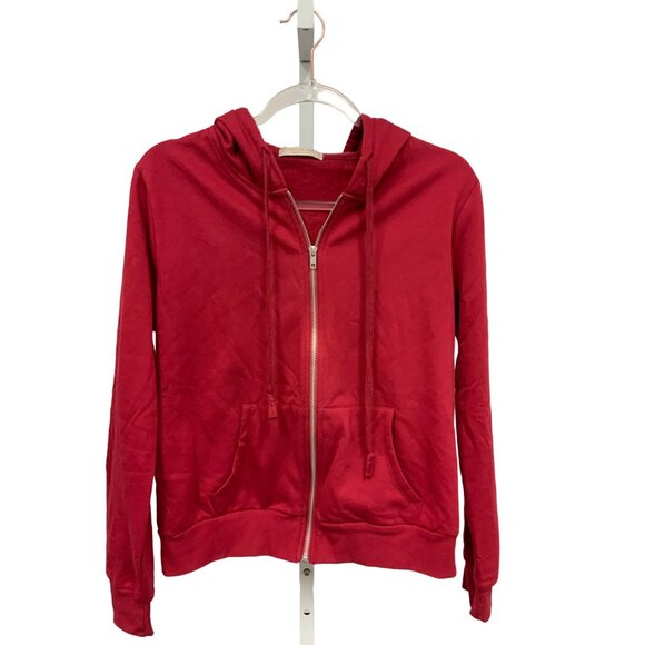 Red Fleece Zip Up Hoodie - Picture 1 of 2